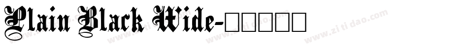Plain Black Wide字体转换